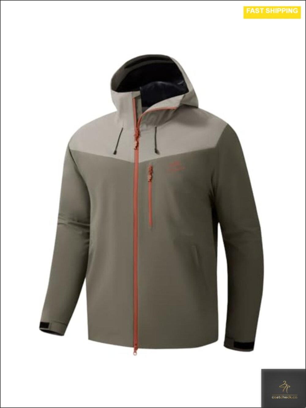 Men's Ultralight Waterproof Rip-Stop Packable Rain Jacket with 10K/10K Membrane